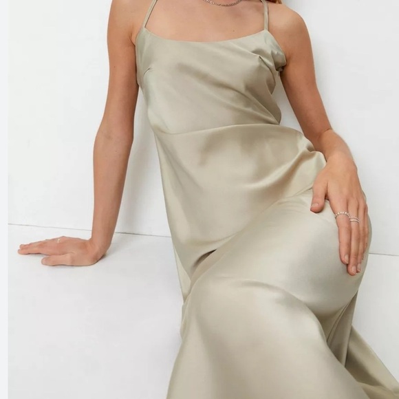 New Nasty Gal Collection Midi Satin Dress US 4 - Picture 2 of 4